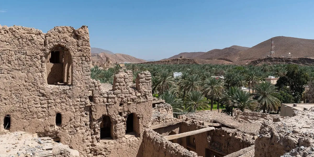 birkat al mouz ruins historical site in oman